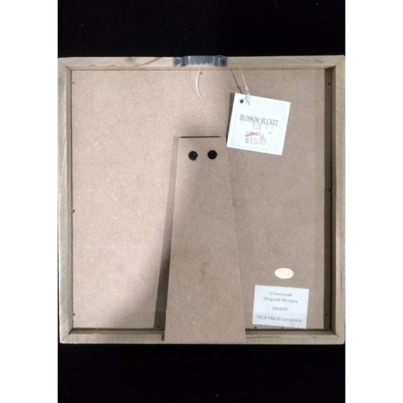 Blossom Bucket Happy Marriage Wood Framed Sign - Picture 2 of 3